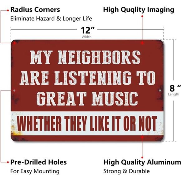 Vintage Man Cave Decor Funny Sarcasm Music Metal Tin Signs - Picture 3 of 7